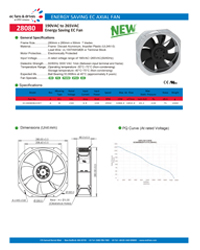 EC Axial Fan 28080 - Datasheet