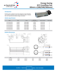 ECY Crossflow Fan - Datasheet