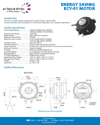 Energy Saving ECY-01 Motor - Datasheet