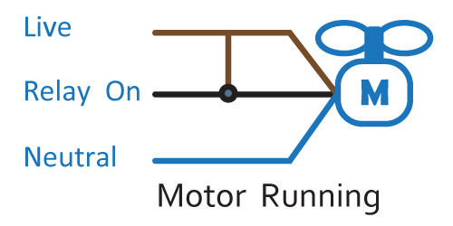 Relay Function - Motor Running Diagram Relay Function - Motor Running Diagram